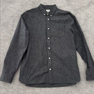 Flint and Tinder Classic Selvedge Architect Shirt Marled Charcoal Men’s L
